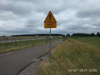 5) 2019-07-16 Wyjazd z Budowy (Etap I Tymczasowej Organizacji Ruchu) w km 0+000 drogi ekspresowej DS22 (kilometraż S7 47+791